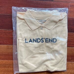 New Land’s End girls size M (10-12) short sleeve polo- maize
